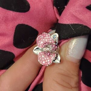 Swarovski orchid pin